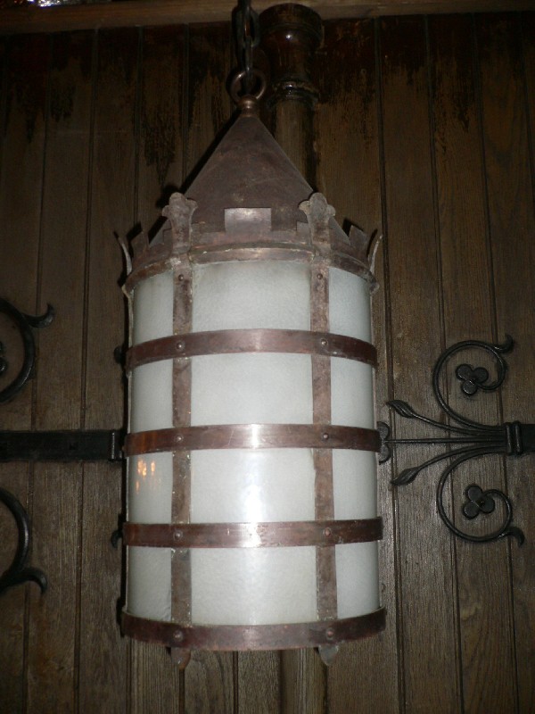 SOLD Huge Bronze Antique Lantern-10573