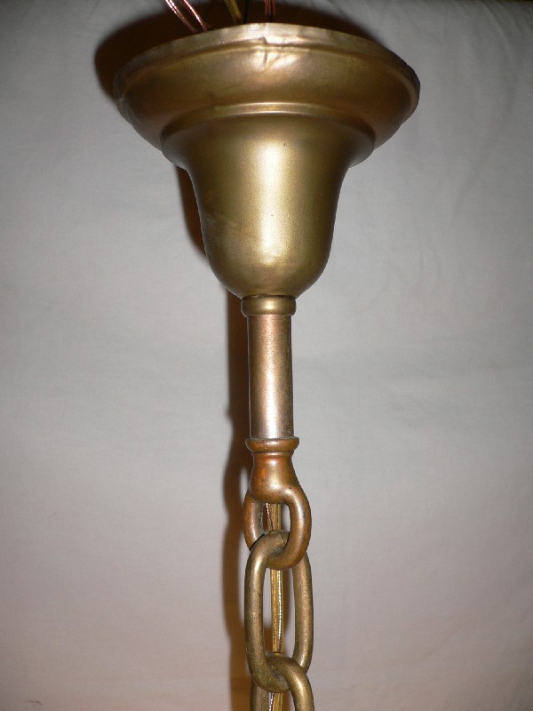 SOLD Rare Antique Figural Brass Chandelier, Addorsed Men’s Heads-12567