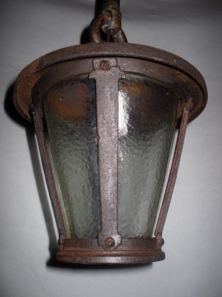 SOLD Charming Cast Iron Semi-Flush Lantern, late 1800’s / early 1900’s-12713