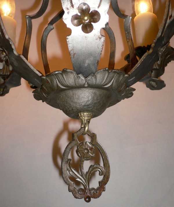 SOLD Fabulous 1920’s Five Light Art Nouveau Antique Chandelier-13304