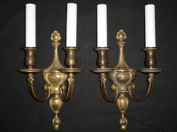 SOLD Rare Pair of Sheffield Style Sconces, Early 1900s-0