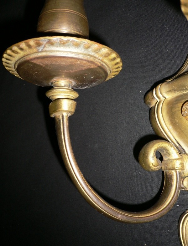 SOLD Rare Pair of Sheffield Style Sconces, Early 1900s-13365