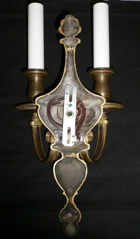 SOLD Rare Pair of Sheffield Style Sconces, Early 1900s-13367
