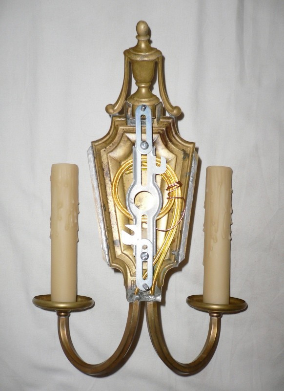 SOLD Six Matching Large Georgian Style Antique Sconces, c. Early 1900’s -- ONE PAIR AVAILABLE-13478
