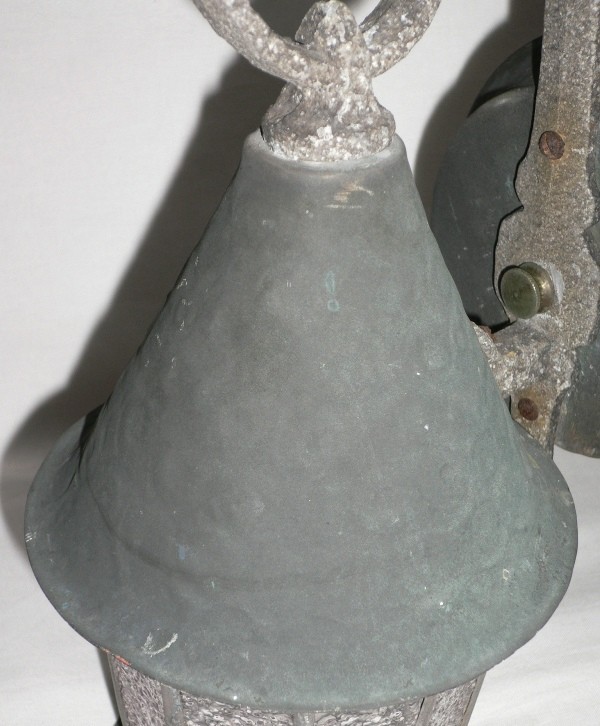 SOLD Adorable Tudor Style Pair of Antique Copper Lantern Exterior Sconces, c. 1920’s-13482