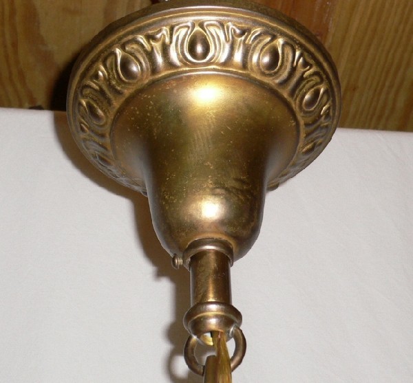 SOLD Gilded 1920s Antique Georgian Five Light Chandelier-13659