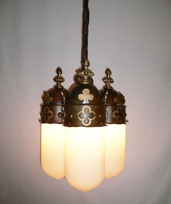 SOLD Extraordinary Late 1800s Antique Gothic Revival Chandelier-13685