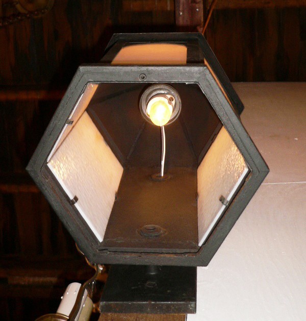 SOLD Luminous Pair of Exterior Antique Lantern Style Sconces-13699