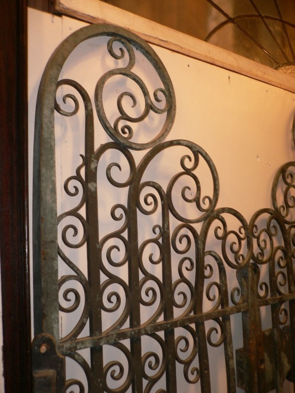 SOLD Amazing Quality Solid Bronze Antique 19th Century Gothic Revival Gates-13741