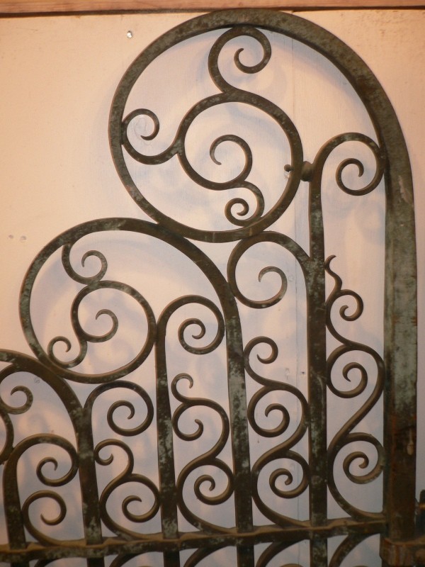 SOLD Amazing Quality Solid Bronze Antique 19th Century Gothic Revival Gates-13743