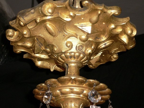 SOLD Breathtaking Gilded Ormolu and Crystal Twenty-Five Light Antique Rococo Chandelier-13856