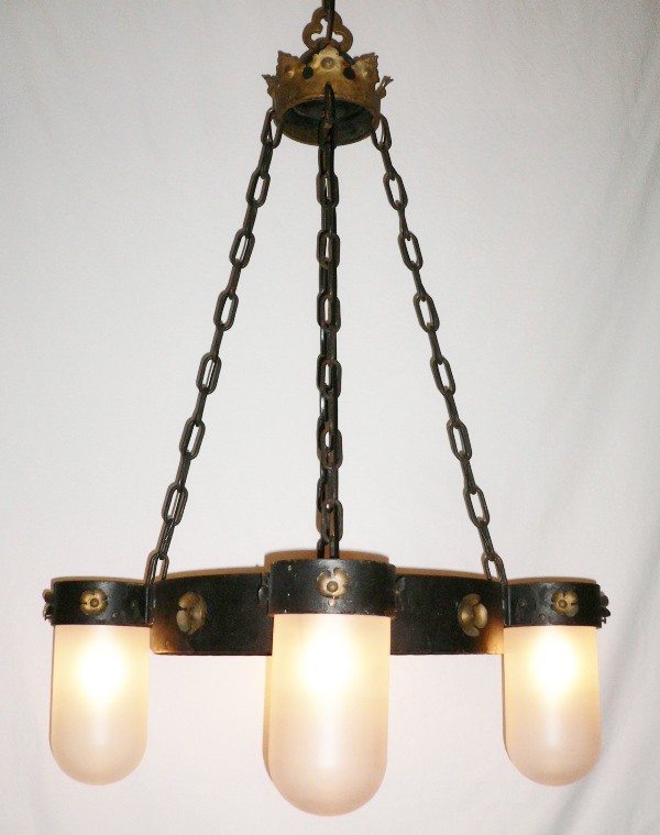 SOLD Amazing Early 1900s Antique Gothic Revival Chandelier-0