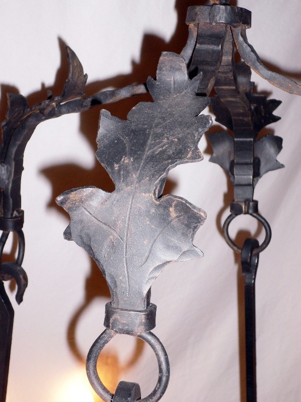 SOLD One of a Kind Custom Made Iron Chandelier-14102