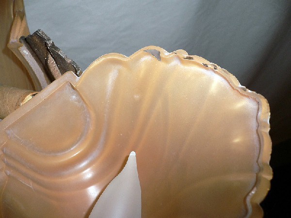 SOLD Fantastic Antique Art Deco Slide Shade Chandelier, Markel-14240