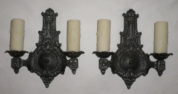 SOLD Four Matching Double-Arm Neoclassical Sconces, c. 1920's-14471
