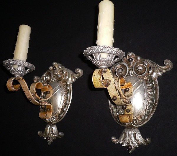 SOLD Marvelous Pair of Antique Neoclassical Sconces-0