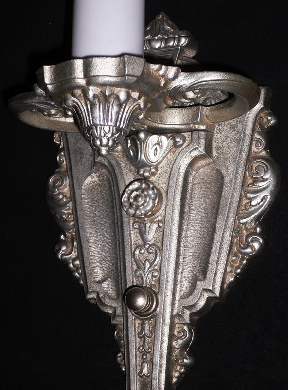 SOLD Gorgeous Pair of Antique Neoclassical Sconces, Riddle Co.-14540