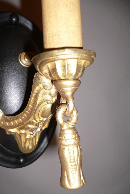 SOLD Refined Pair of Neoclassical Style Sconces, 1920's-14588
