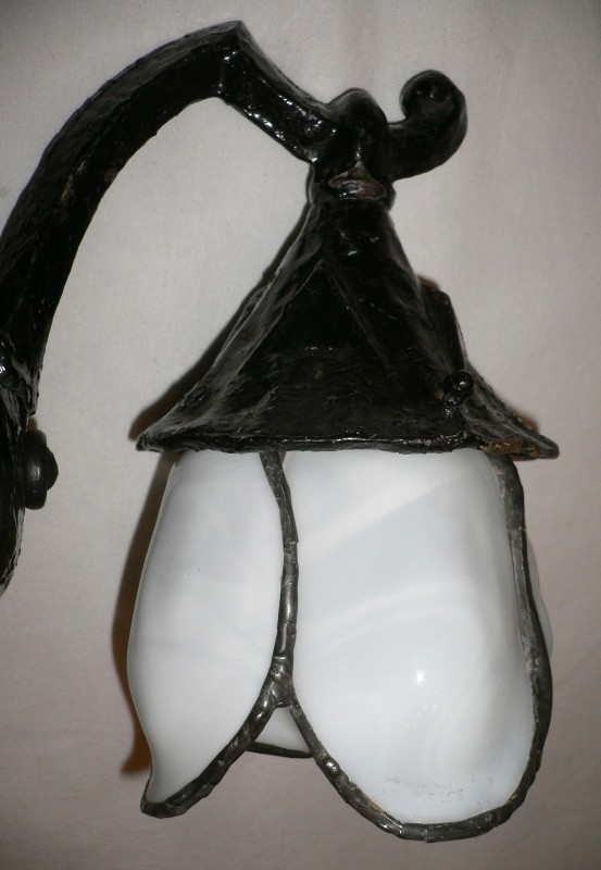 SOLD Charming Antique Exterior Lantern Style Sconce-14790