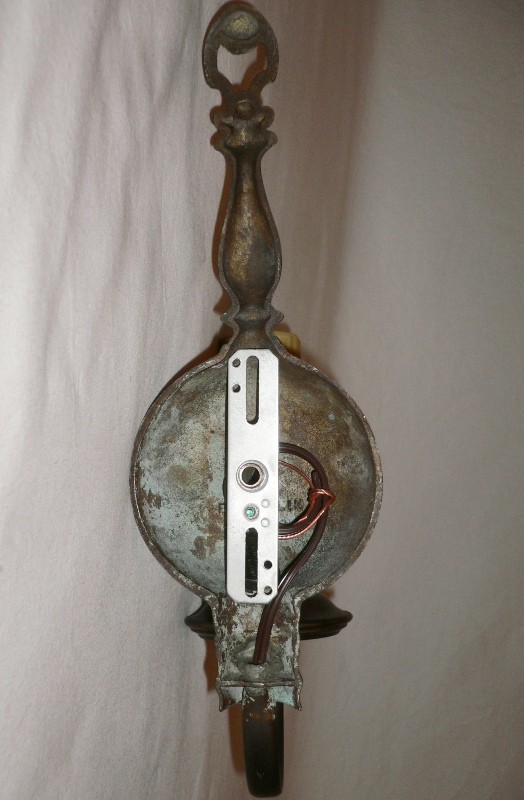 SOLD Incredible Pair of Colonial Revival Brass Single-Arm Sconces Made By Franklin-14815