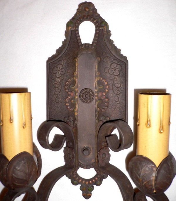 SOLD Set of Four Matching Antique Double-Arm Sconces Made By Lincoln Co. -14932