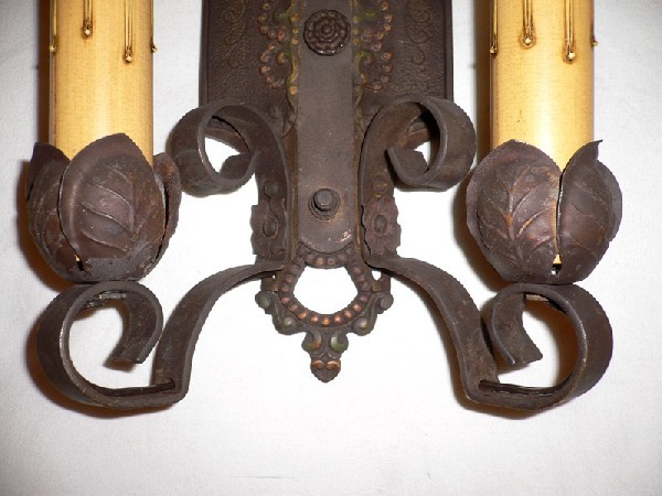 SOLD Set of Four Matching Antique Double-Arm Sconces Made By Lincoln Co. -14933