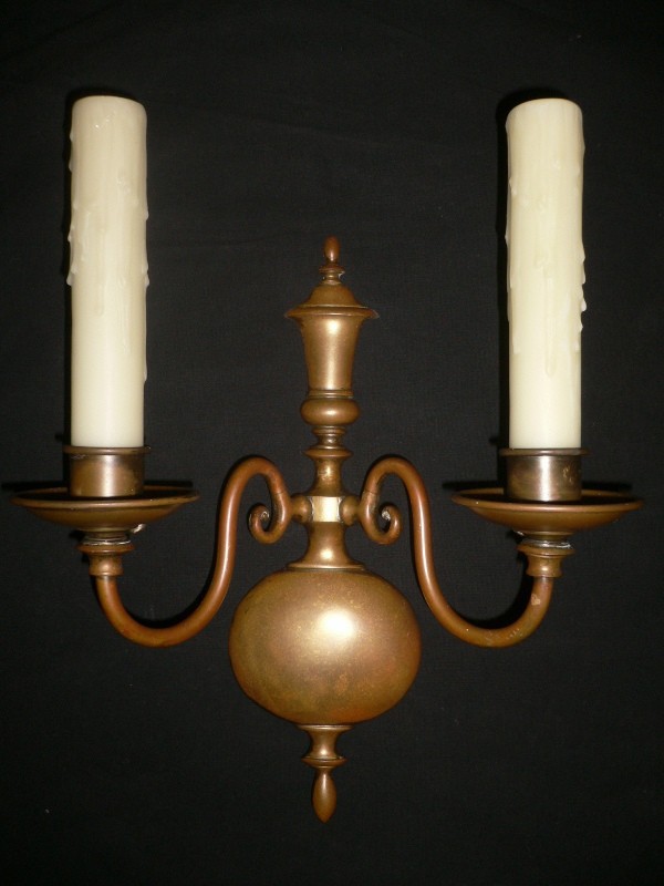 SOLD Elegant Set of Four Matching Bradley and Hubbard Antique Bronze Sconces-15209
