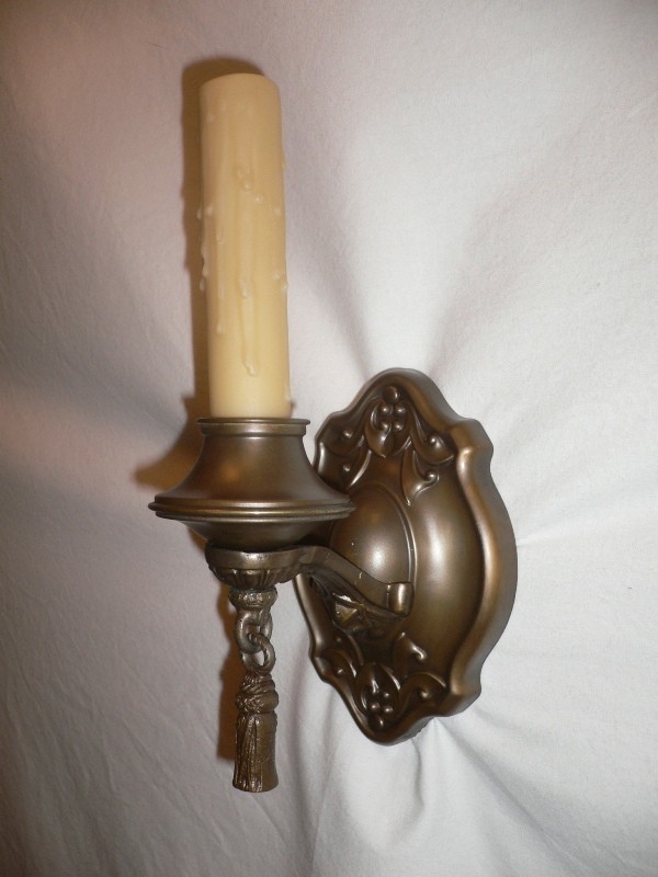 SOLD Six Matching Antique Brass Neoclassical Sconces, c. 1920's-15291