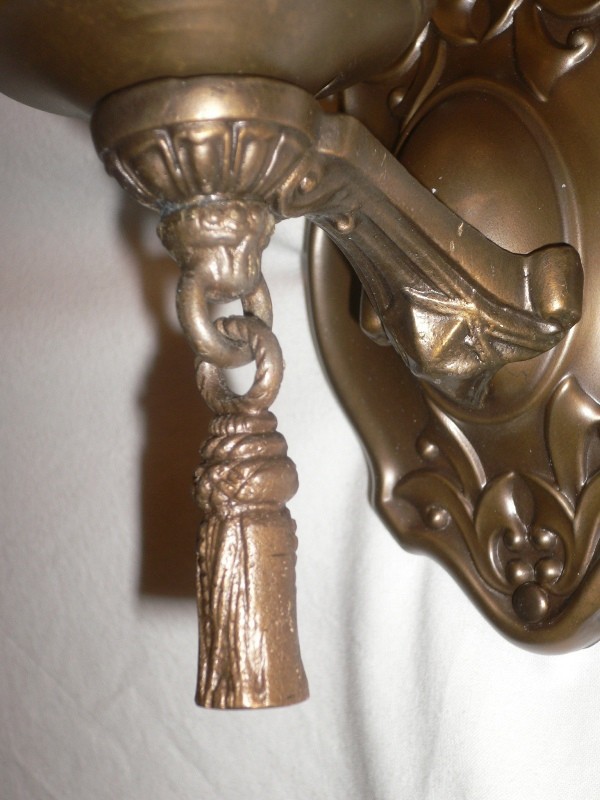 SOLD Six Matching Antique Brass Neoclassical Sconces, c. 1920's-15292