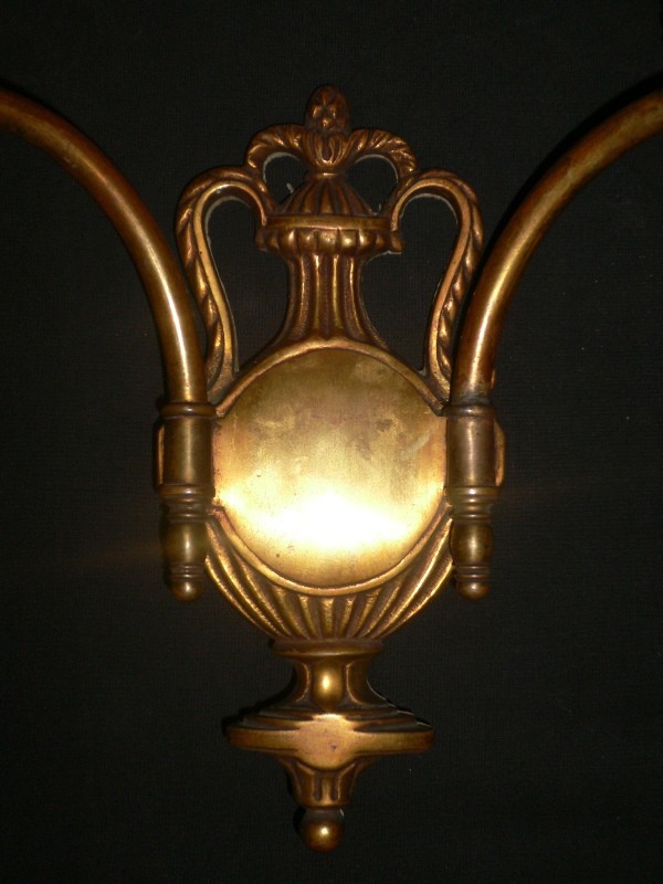 SOLD Elegant Pair of E. F. Caldwell Antique Neoclassical Cast Bronze Sconces-15316
