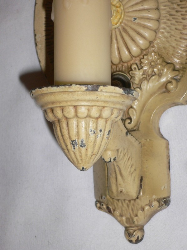 SOLD Delightful Pair of Antique Sconces, Markel Electric Products-15523
