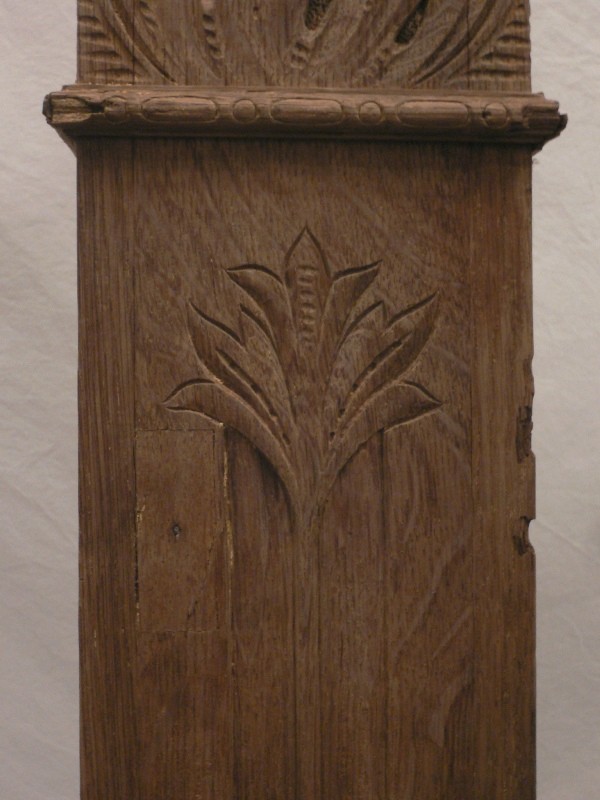 SOLD Remarkable Carved, Quarter-Sawn Antique Oak Boxed Newel Post, Circa 1900-15560