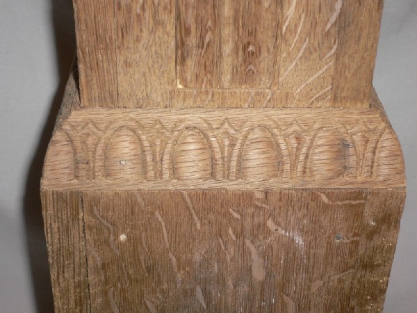SOLD Remarkable Carved, Quarter-Sawn Antique Oak Boxed Newel Post, Circa 1900-15561
