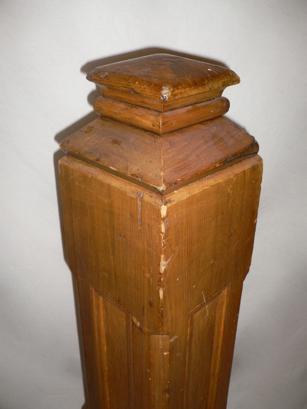 SOLD Timeless Antique Chestnut Boxed Newel Post, 19th Century-15589