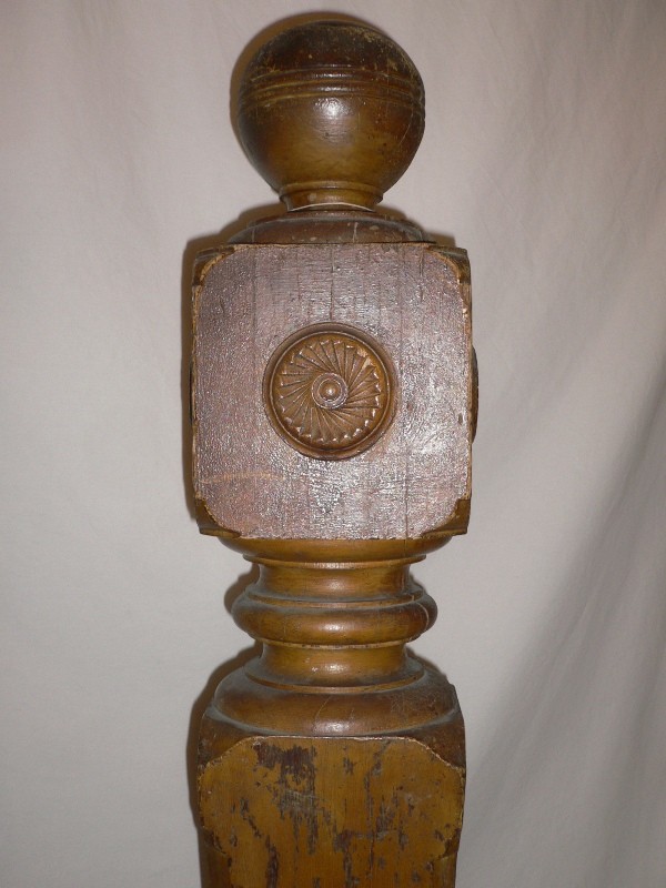 SOLD Striking Antique Oak Newel Post, Late Nineteenth Century-15603