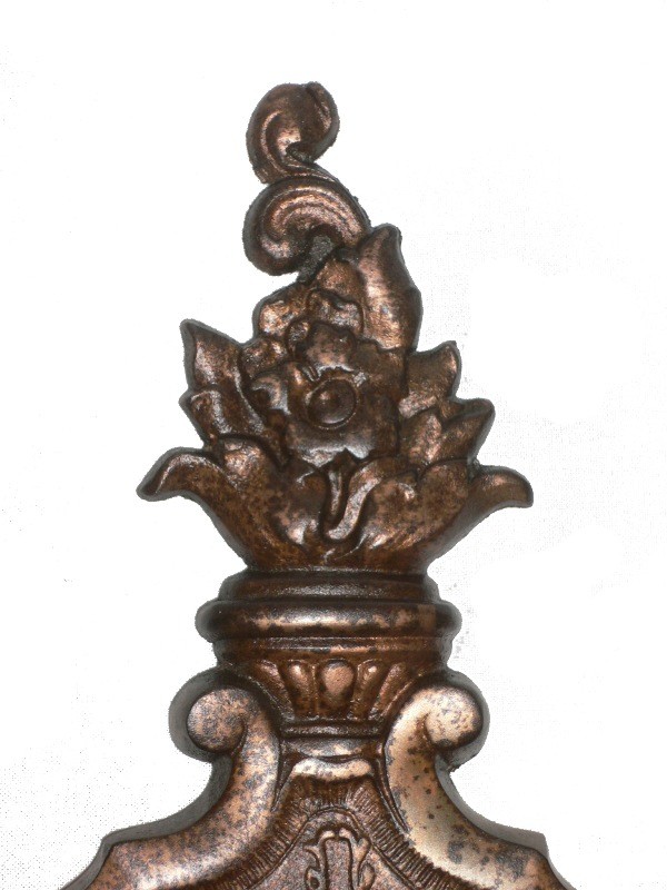 SOLD Splendid Antique Georgian Bronzed Iron Double-Arm Sconce, Signed C.L.S. Co.-15642