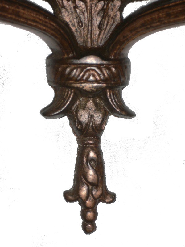 SOLD Splendid Antique Georgian Bronzed Iron Double-Arm Sconce, Signed C.L.S. Co.-15643