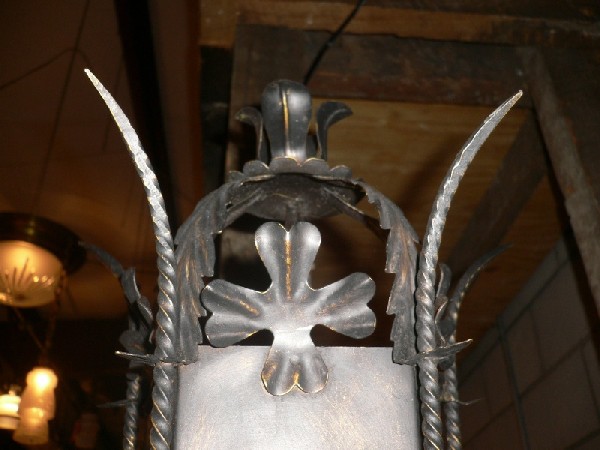 SOLD Large Vintage Pair of Gothic Revival Lantern Sconces-15817