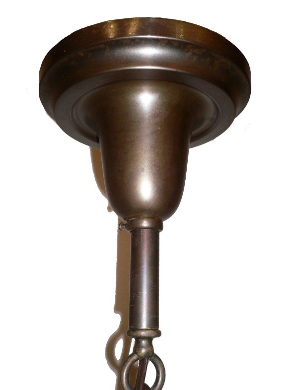 SOLD Graceful Antique Colonial Revival Four-Light Brass Chandelier, c. 1905-16071