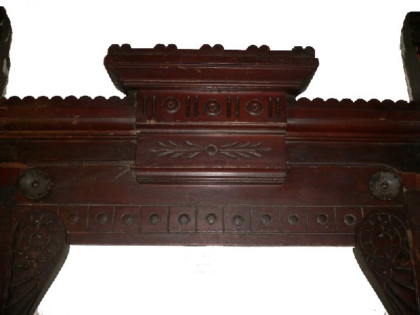 SOLD Massive Antique Carved Mahogany Wardrobe Front, Aesthetic Movement, c. 1880-16217