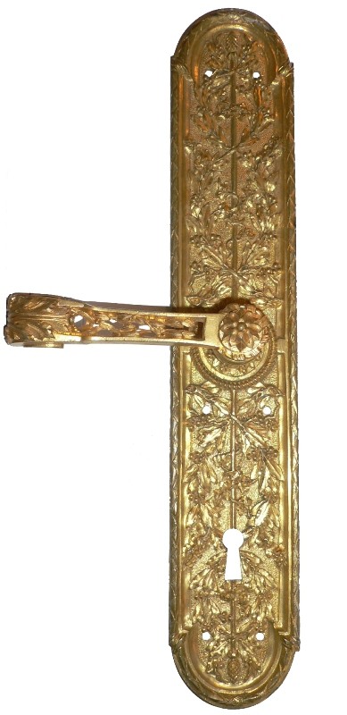 SOLD Spectacular Set of Antique Georgian Gilded Door Plates and Handles, European, 18th or 19th Century-16656