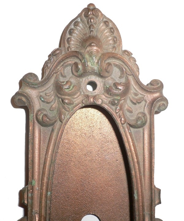 SOLD Antique Georgian Cast Bronze Pocket Door Plates, "Largo" by Yale & Towne -16740