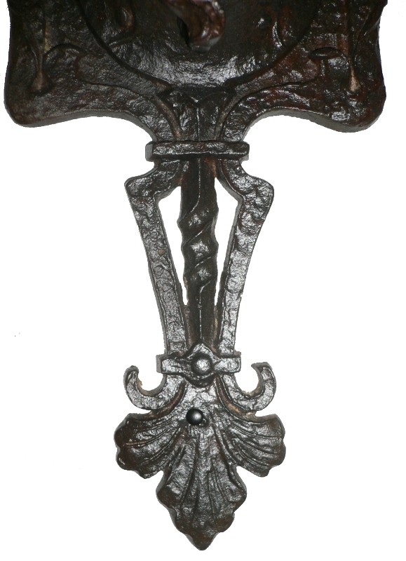 SOLD Handsome Pair of Antique Cast Iron Gothic Revival Double Arm Sconces, c. 1910-16748