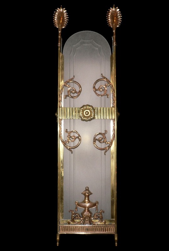 SOLD Extraordinary Antique Neoclassical Two-Light Sconce with Original Cut Glass-16767