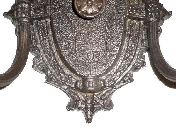 SOLD Wonderful Pair of Antique Brass Double-Arm Sconces-16788