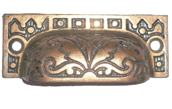 SOLD Set of Six Matching Antique Cast Iron Bin Pulls, Aesthetic Movement, 1880’s-16817