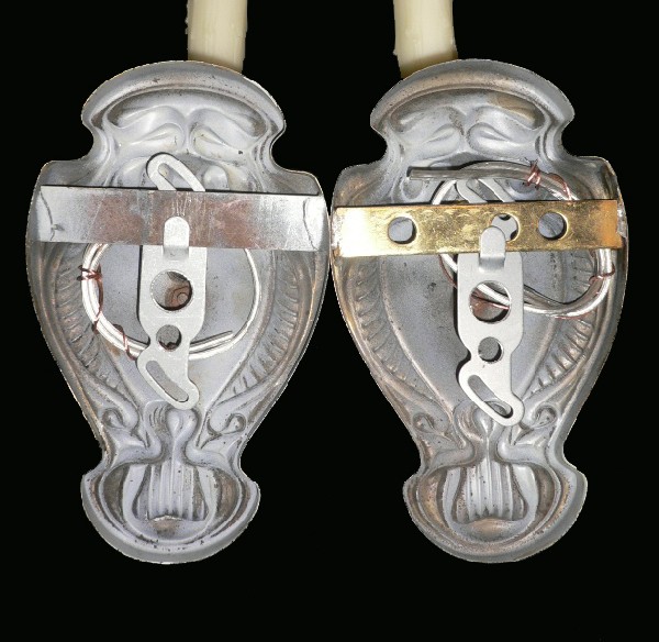 SOLD Charming Pair of Antique Neoclassical Single-Arm Sconces with Looped Ribbon Design-16876