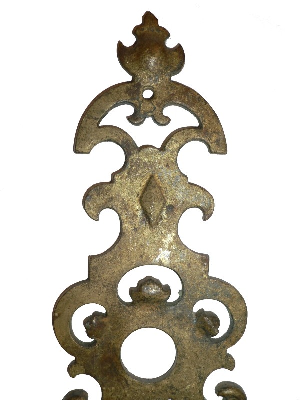 SOLD Rare Antique Gothic Revival Cast Brass Door Plate, 19th Century-16903