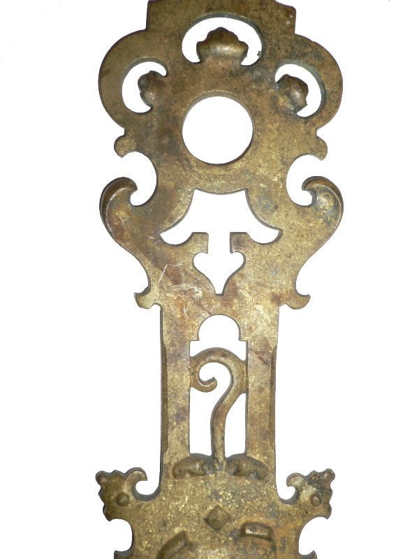 SOLD Rare Antique Gothic Revival Cast Brass Door Plate, 19th Century-16904