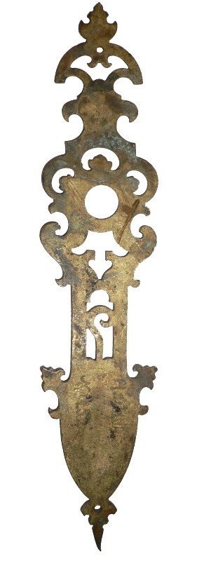 SOLD Rare Antique Gothic Revival Cast Brass Door Plate, 19th Century-16906